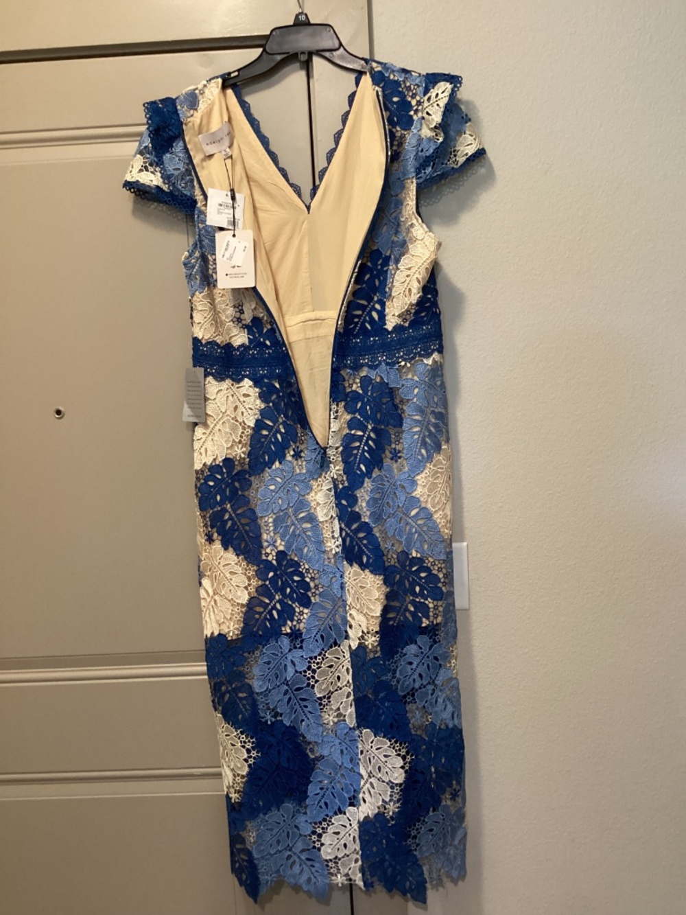 Adelyn Rae Adeline Palm Lace Midi Dress, size XL - Picture 9 of 12
